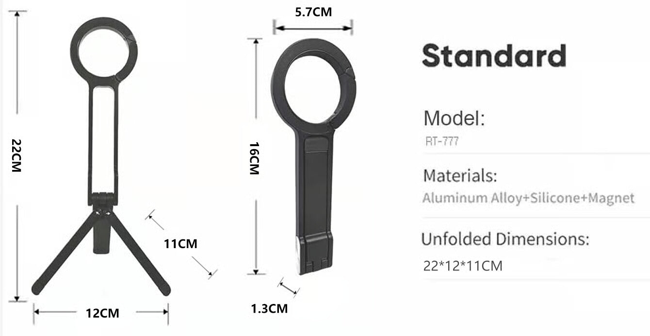 Magnetic Phone Tripod for iPhone, MA38 Portable Phone Holder Mini Tripod for Magsafe