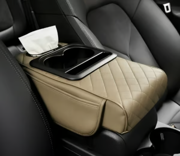 Multifunctional PU Leather Car Armrest Box Mat