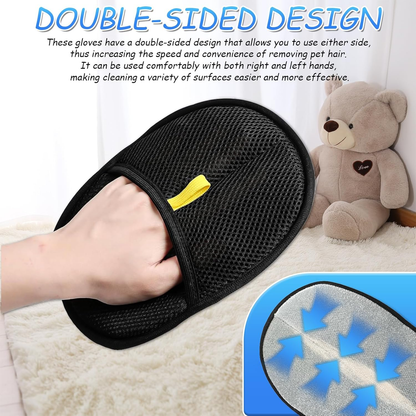 Pet Hair Removal Gloves, and Efficient Pet Hand Hair Removal Gloves, Reusable Pet Hair Removal Gloves. Suitable for Long-Haired and Short-Haired Dogs, Cats and Horses