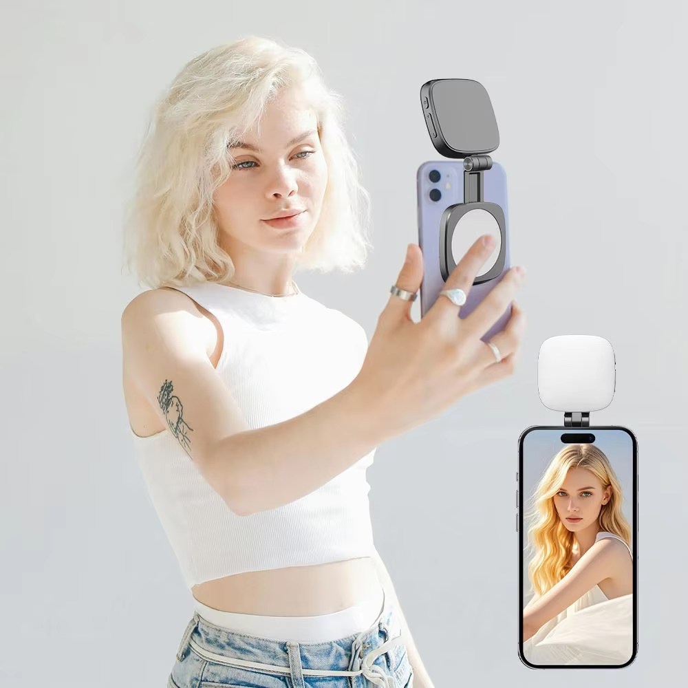 Magnetic 180° Adjustable Flip Phone Selfie Ring Light