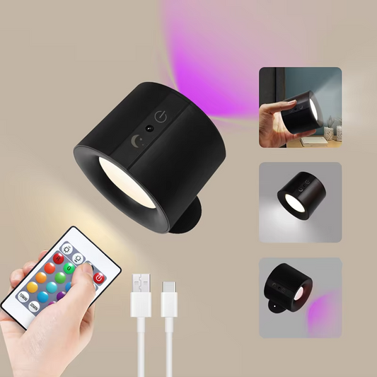 360° Rotating LED Wireless Charging Magnetic Wall Lamp