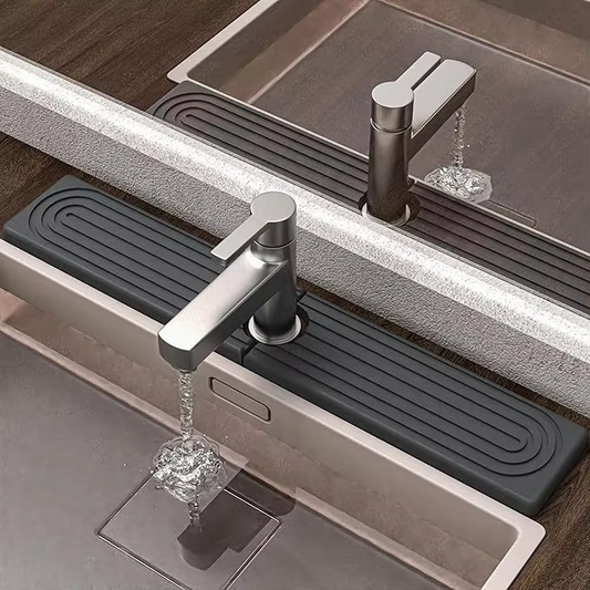 Modern absorbent and quick-drying rigid kitchen/bathroom sink drain mat