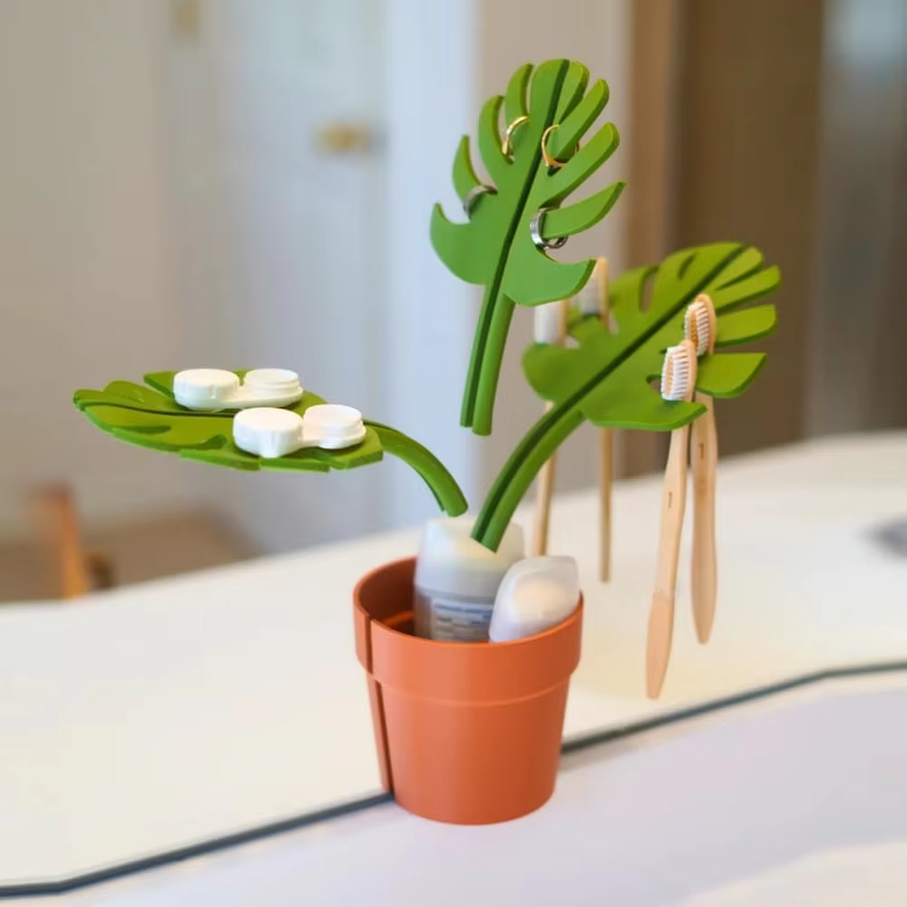 Mirrored planter storage rack
