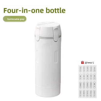Plastic Travel Refillable Bottle Set with 4x30ml Pump Dispensers in Organizer Case for Liquid Toiletries