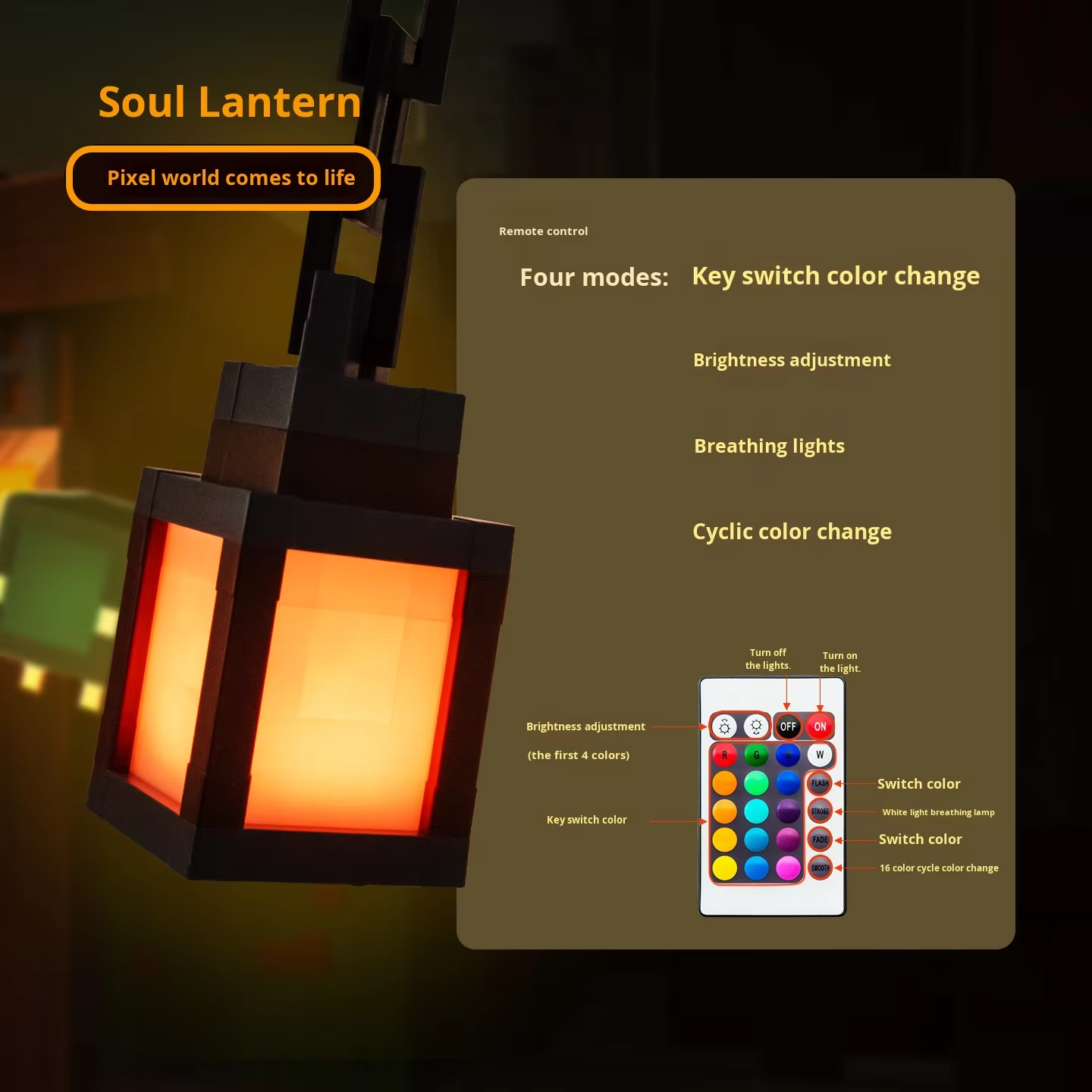 Minecraft LED Lantern Night Light