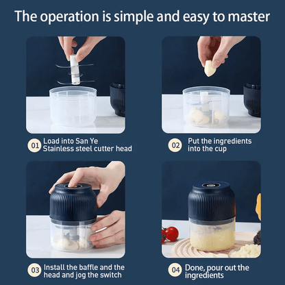 🥩Upgraded version💥Portable electric garlic chopper, meat and vegetable grinder, meat grinder/mincer