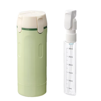 Plastic Travel Refillable Bottle Set with 4x30ml Pump Dispensers in Organizer Case for Liquid Toiletries