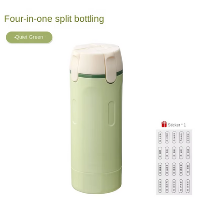 Plastic Travel Refillable Bottle Set with 4x30ml Pump Dispensers in Organizer Case for Liquid Toiletries