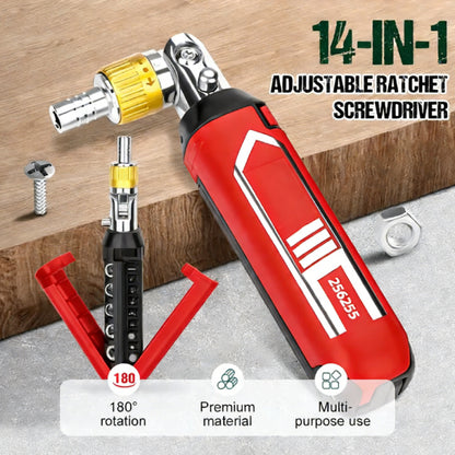 14-in-1 Adjustable Ratchet Screwdriver