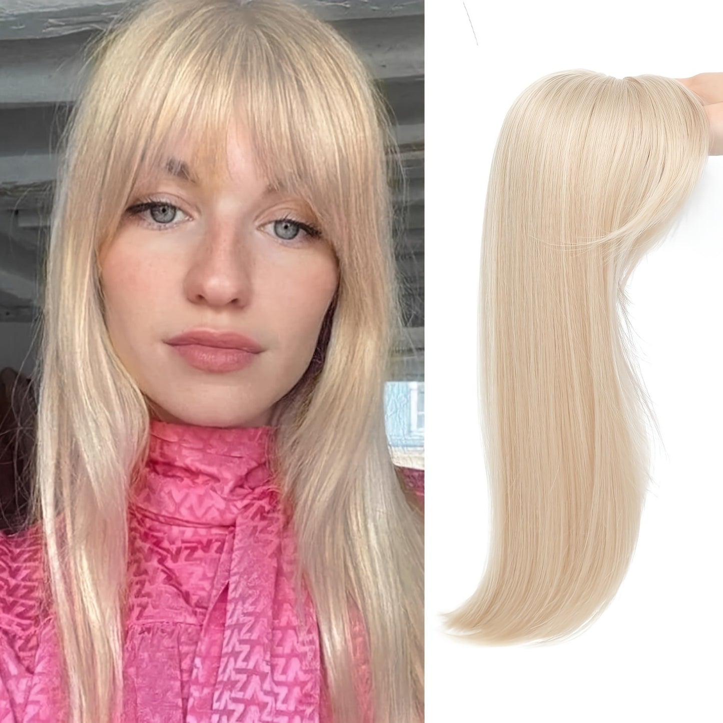 🔥🔥Last Day:360° 3D hair extensions with a natural, voluminous look, hair clips, and bangs.