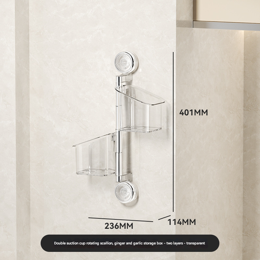 No-drill wall-mounted suction cup holder