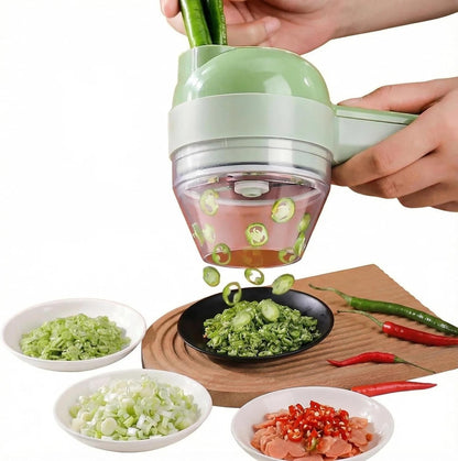 🥗4-in-1 Multifunctional Cordless Electric Food Processor | Chop onions, mince garlic, beat eggs – all in one machine