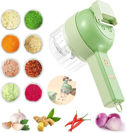 🥗4-in-1 Multifunctional Cordless Electric Food Processor | Chop onions, mince garlic, beat eggs – all in one machine